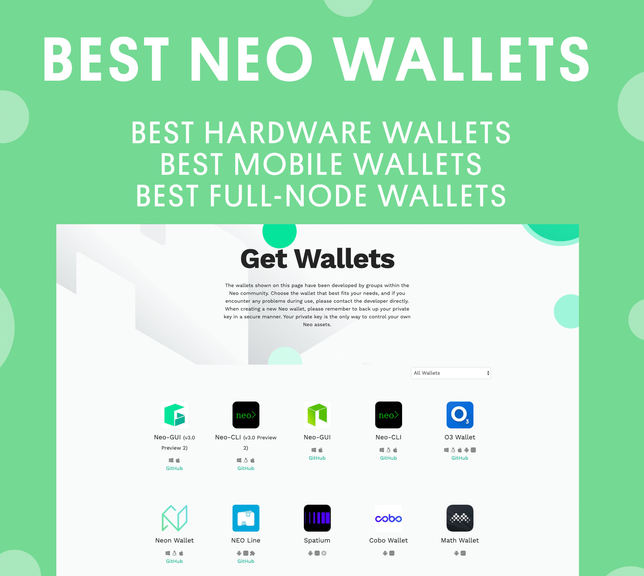 Best Neo wallets guide