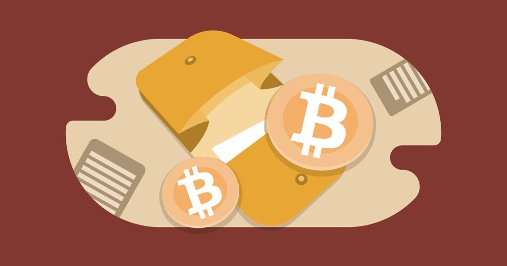 Bitcoin Brieftasche Illustration