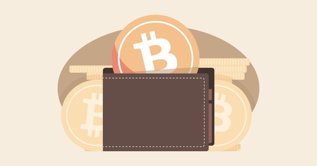 Ilustración de billetera Bitcoin