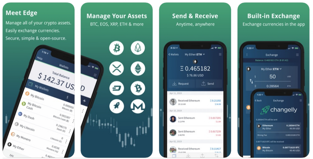 Edge lommebok en åpen kildekode mobil cryptocurrency lommebok