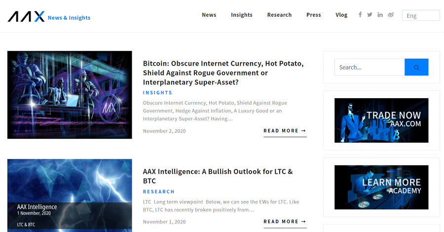 AAX Exchange -blogi