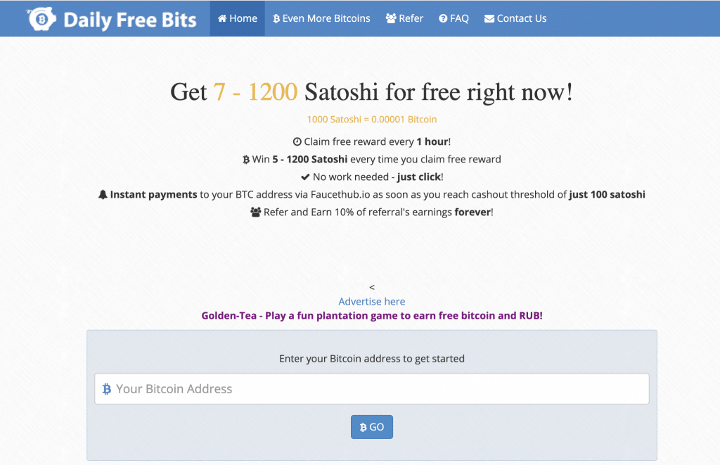 DailyFreeBits Satoshi kingitus