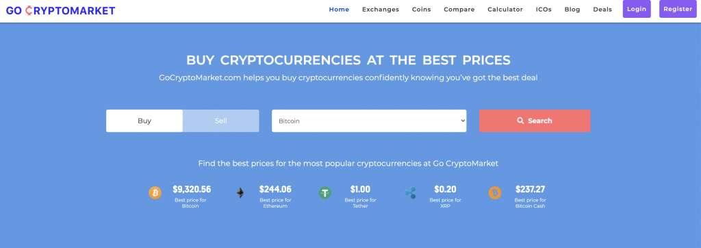 Hitta kryptovalutabörserna som handlar med dina favoritkryptovalutor på Go CryptoMarket