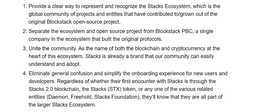 Στοίβες Blockstack Rebrand