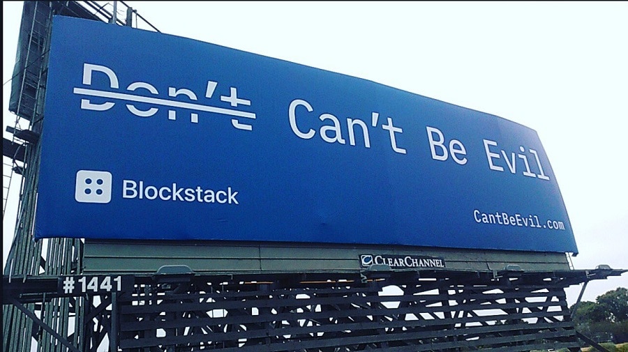 Рекламний щит Blockstack