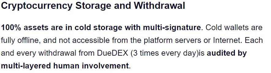 DueDex Coin Security