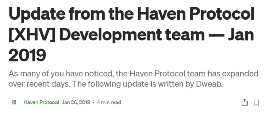 Protocole Haven 2019