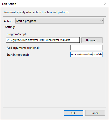 Slik starter du XMRStak når datamaskinen er inaktiv på Windows 10 PlatoBlockchain Data Intelligence. Vertikalt søk. Ai.