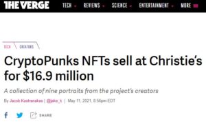 NFTs لا تزال رائجة ، Cryptopunks تبيع في Christie's لملايين PlatoBlockchain Data Intelligence. البحث العمودي. عاي.