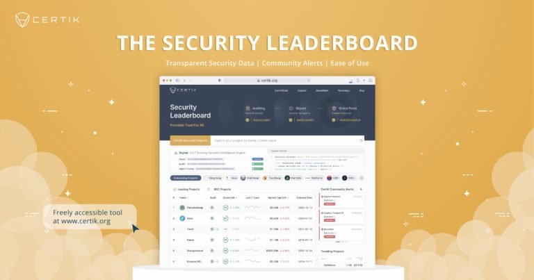 Elevando los estándares de seguridad: CertiK presenta la tabla de clasificación de seguridad, una poderosa herramienta para los inversores minoristas que navegan por la web descentralizada Inteligencia de datos PlatoBlockchain. Búsqueda vertical. Ai.