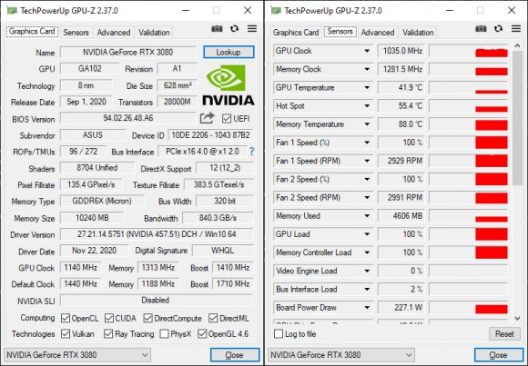 TechPowerUp GPU-Z 2.37.0 cu monitorizarea temperaturii memoriei Nvidia GDDR6X PlatoBlockchain Data Intelligence. Căutare verticală. Ai.