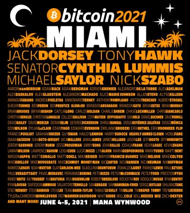 Bitcoin 2021, pôster dos palestrantes