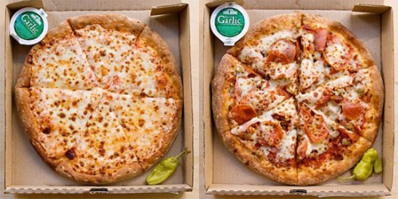 Két Papa Johns pizza