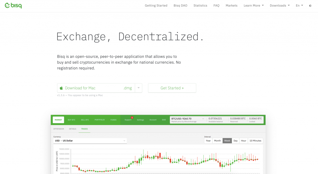 Bisq an open-source decentralized cryptocurrency exchange