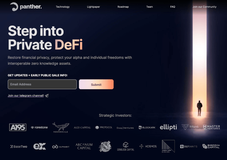 Addressing Transactional Privacy Concerns in DeFi Panther Protocol Raises $8M from Private Sale PlatoBlockchain Data Intelligence. Vertical Search. Ai.