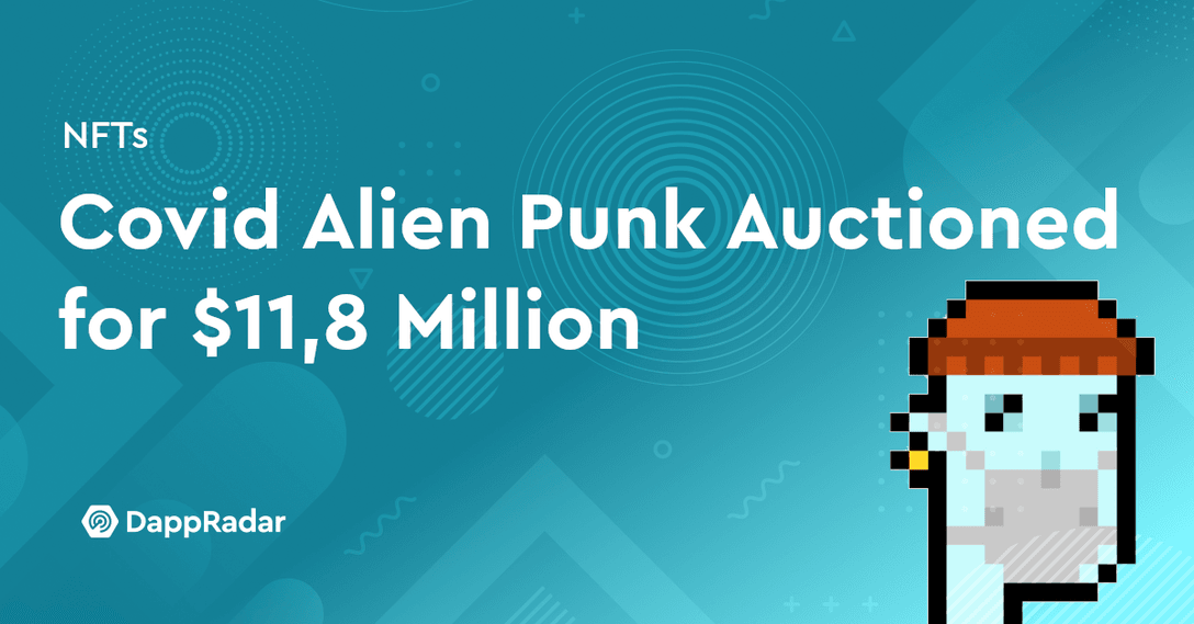 소더비(Sotheby)는 PlatoBlockchain Data Intelligence에 11.8만 달러에 코로나 에일리언 펑크(Covid Alien Punk)를 경매했습니다. 수직 검색. 일체 포함.