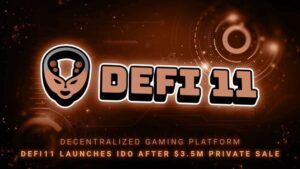 Platform Gaming Terdesentralisasi DeFi11 Meluncurkan IDO Setelah Penjualan Pribadi senilai $3.5M, PlatoBlockchain Data Intelligence. Pencarian Vertikal. ai.