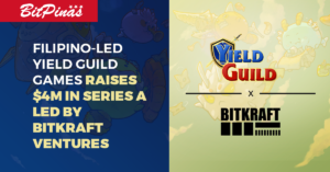 Οι Φιλιππινέζοι Yield Guild Games συγκεντρώνουν 4 εκατομμύρια δολάρια στη Σειρά Α με επικεφαλής την BITKRAFT Ventures PlatoBlockchain Data Intelligence. Κάθετη αναζήτηση. Ολα συμπεριλαμβάνονται.