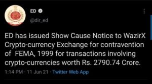 Indian Crypto Exchange WazirX at the Center of an Alleged $38M Money Laundering Investigation PlatoBlockchain Data Intelligence. Vertical Search. Ai.