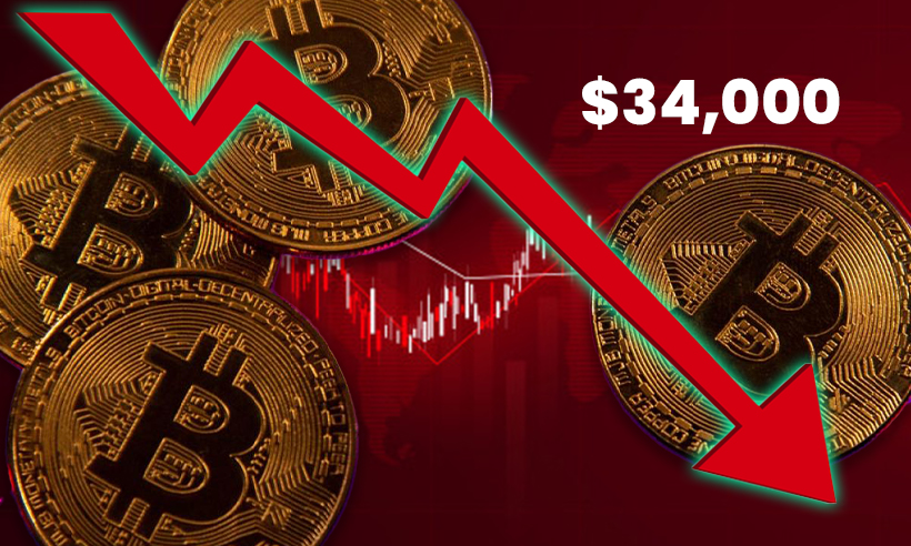 Bitcoin cai abaixo de US$ 34,000 à medida que outras criptomoedas perdem impulso PlatoBlockchain Data Intelligence. Pesquisa vertical. Ai.