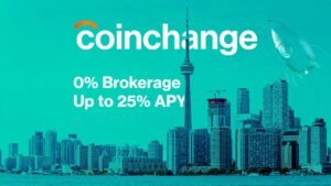 Coinchange 宣布推出真正的 0% 经纪费用和 25% APY 的 DeFi 平台，该平台是安全且受监管的 PlatoBlockchain 数据智能。垂直搜索。人工智能。
