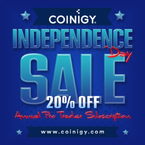 Coinigys Independence Day Flash Sale! PlatoBlockchain-Datenintelligenz. Vertikale Suche. Ai.