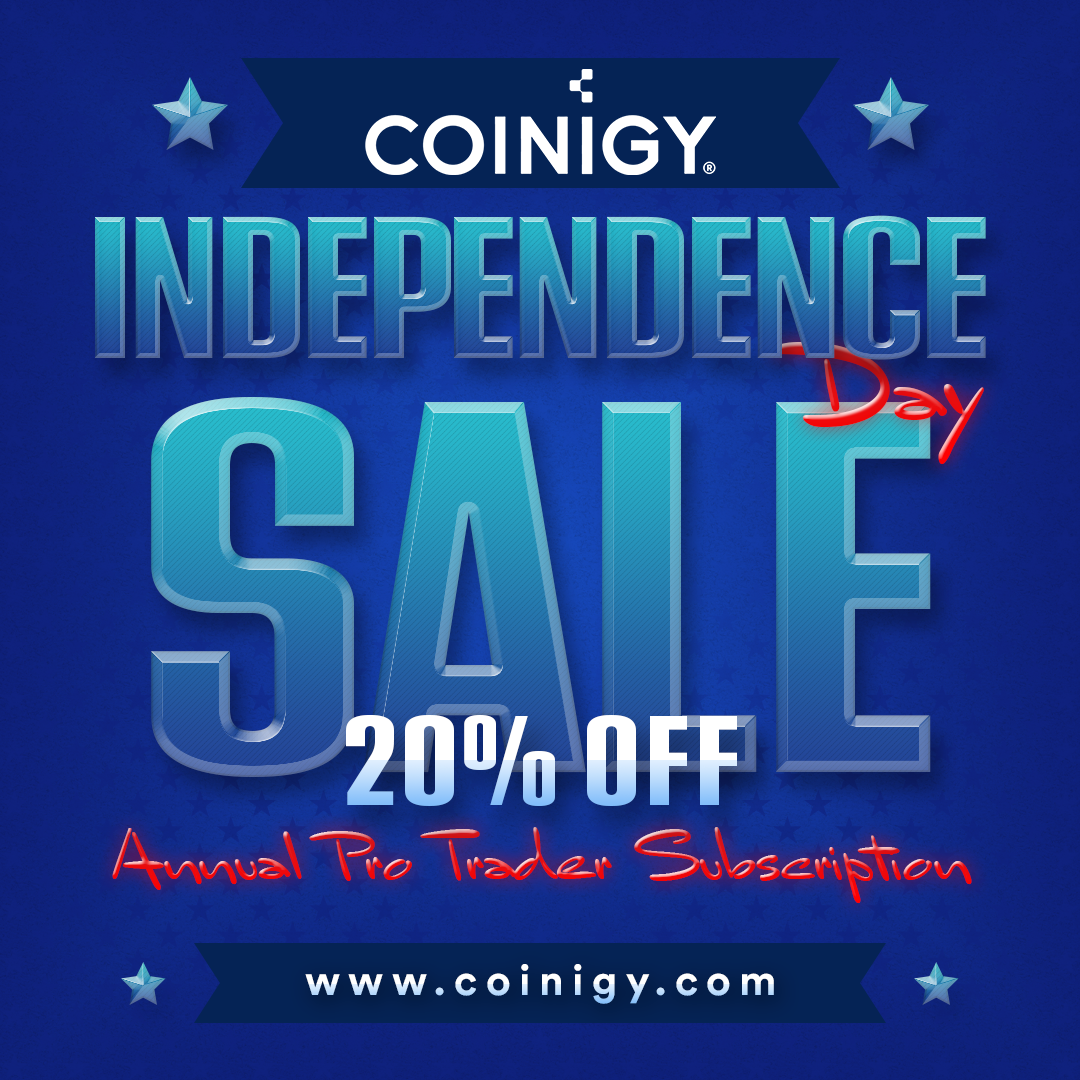 Coinigy's Onafhankelijkheidsdag Flash Sale! PlatoBlockchain-gegevensintelligentie. Verticaal zoeken. Ai.