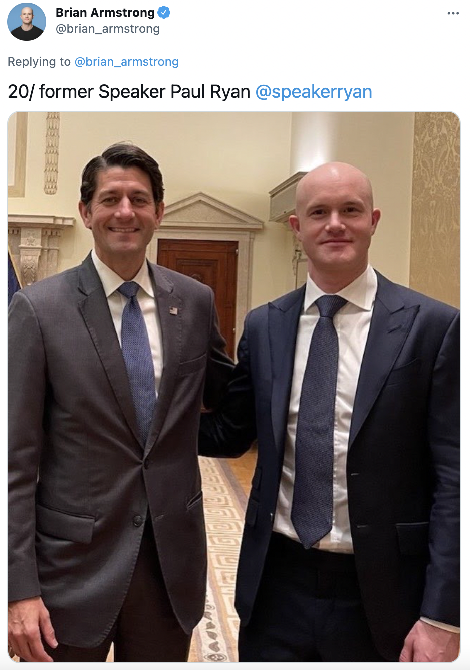 Fed chair met with Coinbase CEO Brian Armstrong and former House speaker in May PlatoBlockchain Data Intelligence. Vertical Search. Ai.