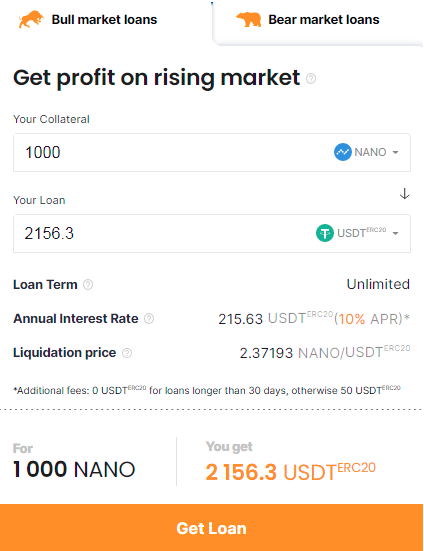 Get NANO loan