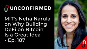 MIT کی نیہا نرولا اس بارے میں کہ Bitcoin پر DeFi کیوں بنانا ایک زبردست آئیڈیا پلیٹو بلاکچین ڈیٹا انٹیلی جنس ہے۔ عمودی تلاش۔ عی