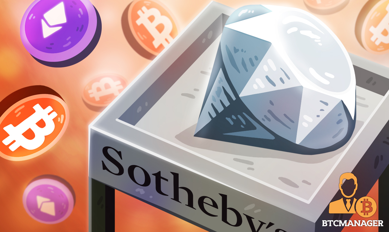 Sotheby's va accepter Bitcoin (BTC), Ether (ETH) pour les enchères de diamants de 101 carats PlatoBlockchain Data Intelligence. Recherche verticale. Aï.