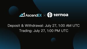 Ternoa 将在 AscendEX PlatoBlockchain 数据智能上上市。垂直搜索。人工智能。