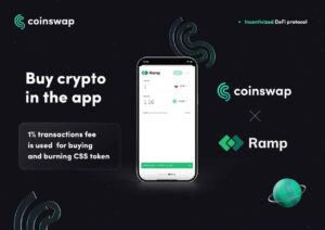 CoinSwap Space First DEX to Provide Crypto Purchases Directly onto any Non-Custodial Wallet via Ramp Network PlatoBlockchain Data Intelligence. Vertical Search. Ai.