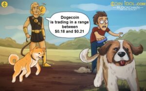 A Dogecoin 0.18 dollár felett konszolidál, mivel a Bulls and Bears közömbös a PlatoBlockchain Data Intelligence piaci irányával kapcsolatban. Függőleges keresés. Ai.