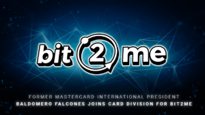 رئيس شركة Mastercard International السابق بالدوميرو فالكونز ينضم إلى قسم البطاقات في Bit2Me PlatoBlockchain Data Intelligence. البحث العمودي. عاي.