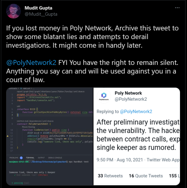 Poly Network pirateada por más de $ 600 millones en la mayor explotación de DeFi de la historia PlatoBlockchain Data Intelligence. Búsqueda vertical. Ai.
