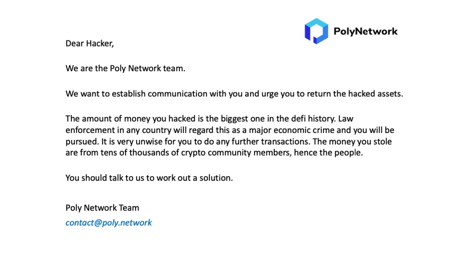 هک PolyNetwork: همه چیزهایی که باید در مورد 610 میلیون دلار بزرگترین هک Defi اطلاعات PlatoBlockchain بدانید. جستجوی عمودی Ai.