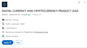 Why is Walmart Looking For a Cryptocurrency Expert? PlatoBlockchain Data Intelligence. Vertical Search. Ai.