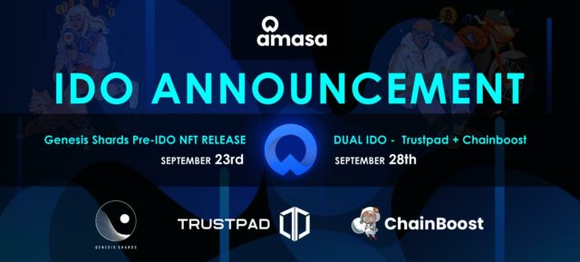 Az Amasa szeptember 28-án bejelentette a Dual IDO-t a Trustpadon és a Chainbooston, a PlatoBlockchain Data Intelligence-en. Függőleges keresés. Ai.