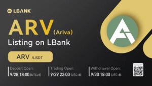 Το LBank Exchange θα καταχωρίσει το ARV (ARIVA) στις 29 Σεπτεμβρίου 2021 το PlatoBlockchain Data Intelligence. Κάθετη αναζήτηση. Ολα συμπεριλαμβάνονται.