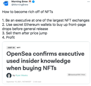 OpenSea Exec Used Insider Knowledge to Profit From NFTs PlatoBlockchain Data Intelligence. Vertical Search. Ai.