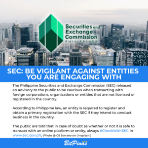 SEC Releases Advisory Against Non-Registered Foreign Entities, Including Play-to-Earn Platforms PlatoBlockchain Data Intelligence. Vertical Search. Ai.