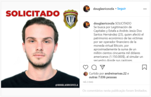 ベネズエラの男、誘拐を装いビットコイン1万ドルを盗む：警察のプラトンブロックチェーンデータインテリジェンス。垂直検索。あい。