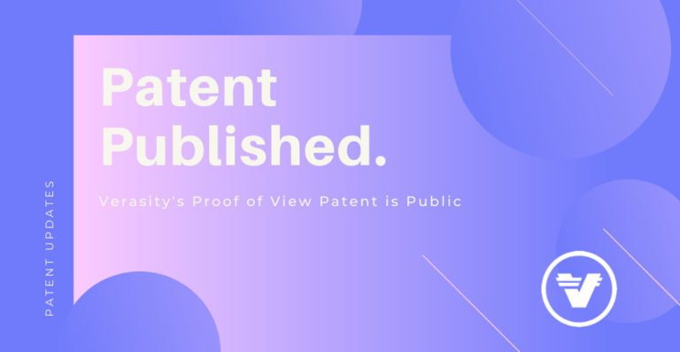 Verasity otrzymuje zawiadomienie o przyznaniu drugiego patentu Proof-View PlatoBlockchain Data Intelligence. Wyszukiwanie pionowe. AI.