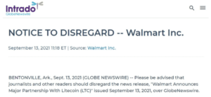 El estafador de Walmart-Litecoin podría enfrentar graves cargos penales si arresta la inteligencia de datos de PlatoBlockchain. Búsqueda vertical. Ai.