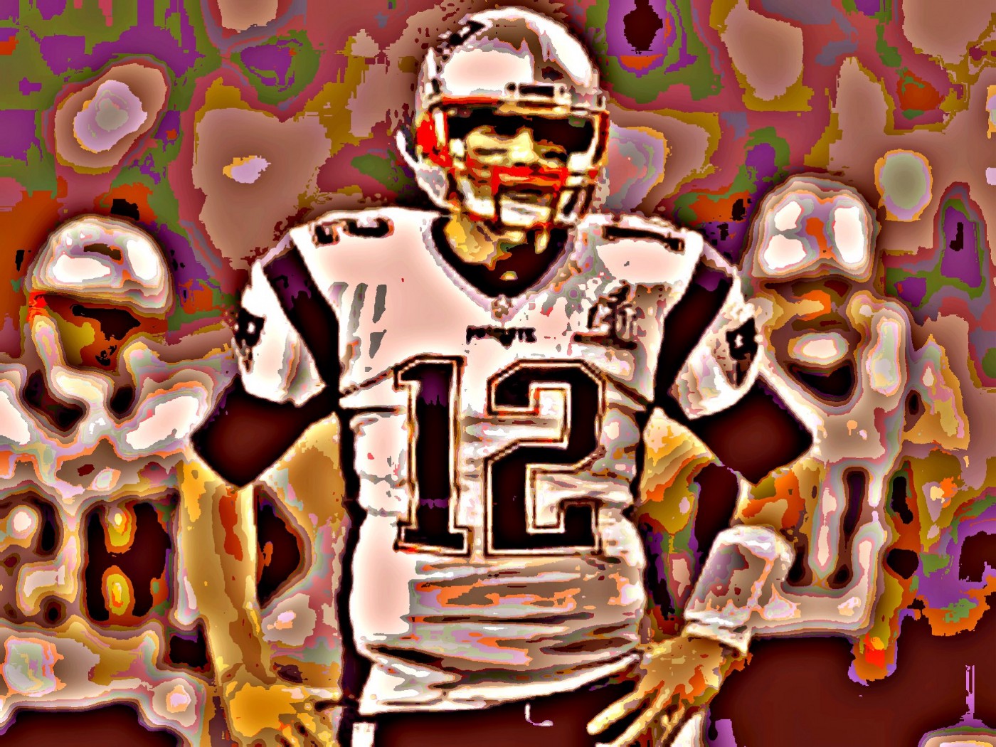 Artistic image of Tom Brady.