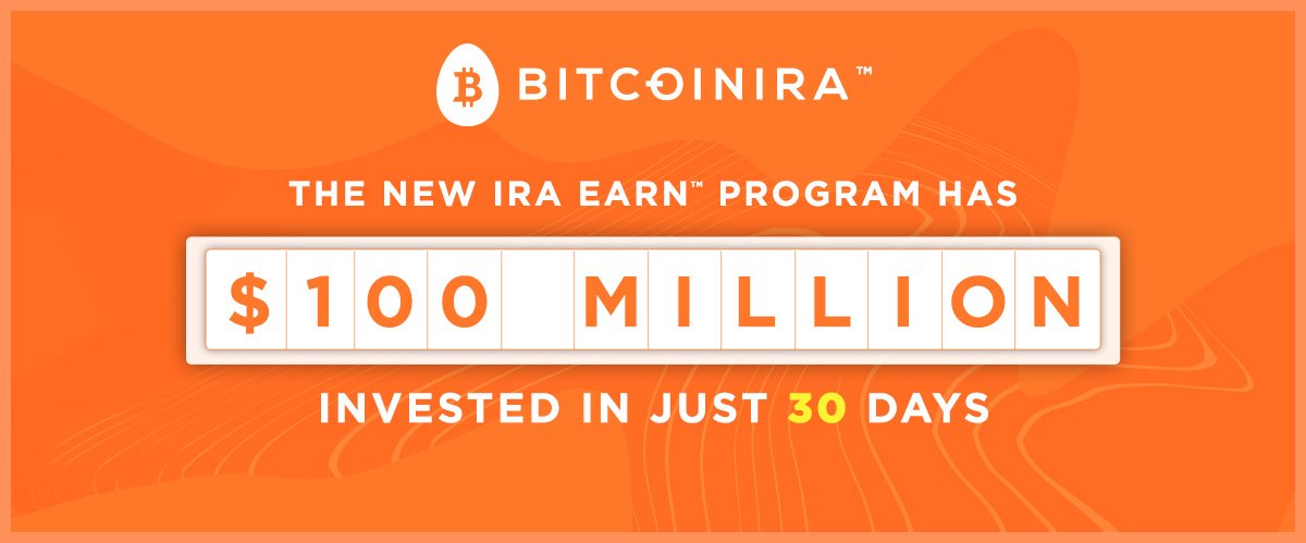 Clients Invested Over $100 Million Dollars Into Interest Earning Program In Just 30 Days Bitcoin IRA PlatoBlockchain Data Intelligence. Vertical Search. Ai.