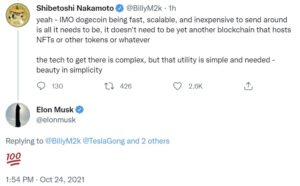 Elon Musk diskuterar viktiga Dogecoin-förbättringar, bekräftar inga investeringar i Shiba Inu – Bitcoin News PlatoBlockchain Data Intelligence. Vertikal sökning. Ai.