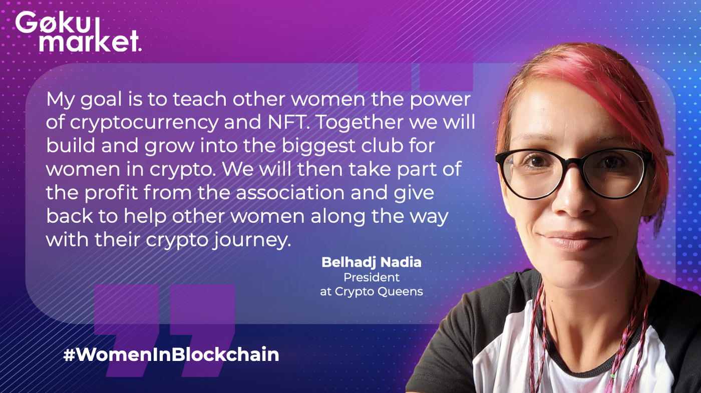 Meet Belhadj Nadia, who is President at Crypto Queens and based in France. PlatoBlockchain Data Intelligence. Vertical Search. Ai.