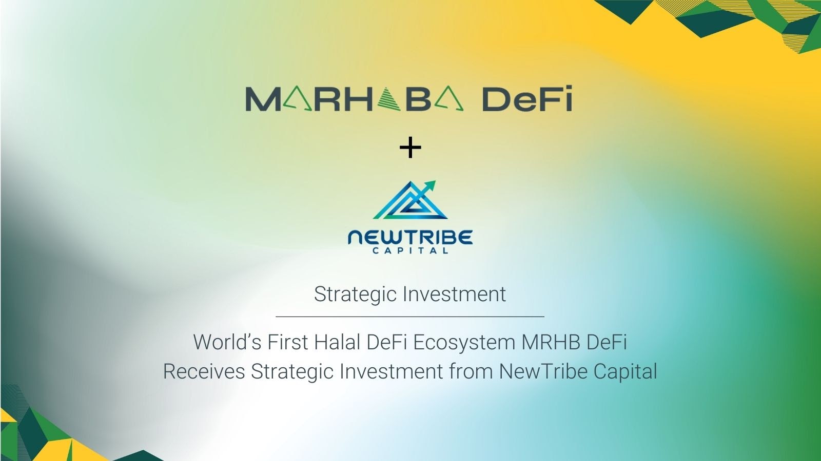 World’s First Halal DeFi Ecosystem MRHB DeFi Receives Strategic Investment from NewTribe Capital casper PlatoBlockchain Data Intelligence. Vertical Search. Ai.